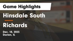 Hinsdale South  vs Richards  Game Highlights - Dec. 18, 2023