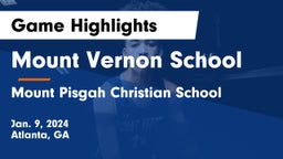 Mount Vernon School vs Mount Pisgah Christian School Game Highlights - Jan. 9, 2024