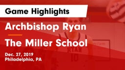Archbishop Ryan  vs The Miller School Game Highlights - Dec. 27, 2019