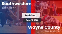 Matchup: Southwestern High vs. Wayne County  2020