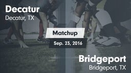Matchup: Decatur  vs. Bridgeport  2016