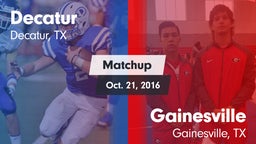 Matchup: Decatur  vs. Gainesville  2016