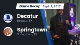 Recap: Decatur  vs. Springtown  2017