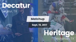 Matchup: Decatur  vs. Heritage  2017