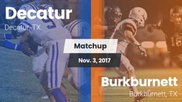 Matchup: Decatur  vs. Burkburnett  2017