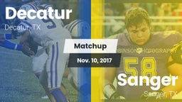 Matchup: Decatur  vs. Sanger  2017