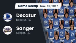 Recap: Decatur  vs. Sanger  2017