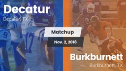 Matchup: Decatur  vs. Burkburnett  2018