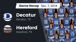 Recap: Decatur  vs. Hereford  2018