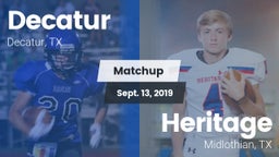 Matchup: Decatur  vs. Heritage  2019
