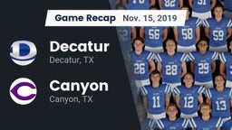 Recap: Decatur  vs. Canyon  2019