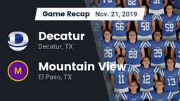 Recap: Decatur  vs. Mountain View  2019