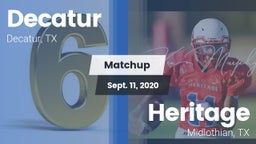 Matchup: Decatur  vs. Heritage  2020