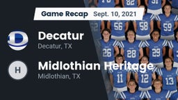 Recap: Decatur  vs. Midlothian Heritage  2021