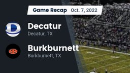Recap: Decatur  vs. Burkburnett  2022