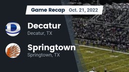 Recap: Decatur  vs. Springtown  2022