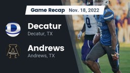 Recap: Decatur  vs. Andrews  2022