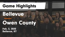 Bellevue  vs Owen County  Game Highlights - Feb. 3, 2020