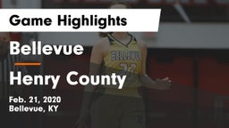 Bellevue  vs Henry County  Game Highlights - Feb. 21, 2020