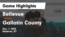 Bellevue  vs Gallatin County  Game Highlights - Dec. 1, 2023