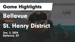 Bellevue  vs St. Henry District  Game Highlights - Jan. 2, 2024