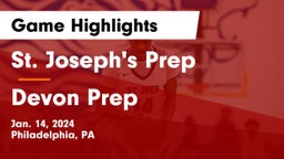 St. Joseph's Prep  vs Devon Prep  Game Highlights - Jan. 14, 2024