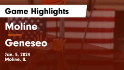 Moline  vs Geneseo  Game Highlights - Jan. 5, 2024