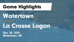 Watertown  vs La Crosse Logan Game Highlights - Dec. 28, 2023