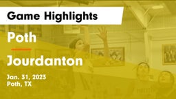 Poth  vs Jourdanton  Game Highlights - Jan. 31, 2023