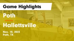 Poth  vs Hallettsville  Game Highlights - Nov. 18, 2023