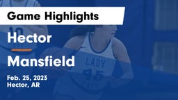 Hector  vs Mansfield  Game Highlights - Feb. 25, 2023