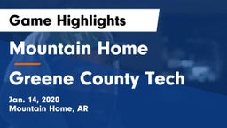 Mountain Home  vs Greene County Tech  Game Highlights - Jan. 14, 2020