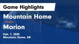 Mountain Home  vs Marion  Game Highlights - Feb. 7, 2020