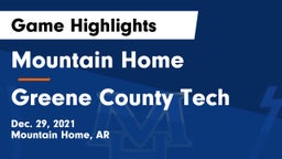Mountain Home  vs Greene County Tech  Game Highlights - Dec. 29, 2021
