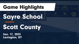 Sayre School vs Scott County  Game Highlights - Jan. 17, 2023