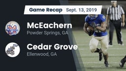 Recap: McEachern  vs. Cedar Grove  2019