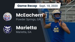 Recap: McEachern  vs. Marietta  2020