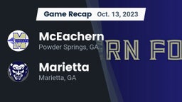 Recap: McEachern  vs. Marietta  2023