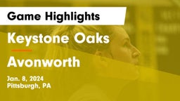 Keystone Oaks  vs Avonworth  Game Highlights - Jan. 8, 2024
