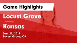 Locust Grove  vs Kansas  Game Highlights - Jan. 25, 2019