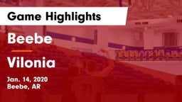 Beebe  vs Vilonia Game Highlights - Jan. 14, 2020