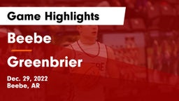 Beebe  vs Greenbrier  Game Highlights - Dec. 29, 2022