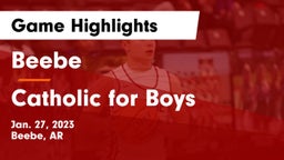 Beebe  vs Catholic  for Boys Game Highlights - Jan. 27, 2023