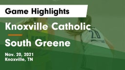 Knoxville Catholic  vs South Greene  Game Highlights - Nov. 20, 2021