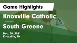 Knoxville Catholic  vs South Greene  Game Highlights - Dec. 28, 2021