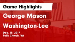 George Mason  vs Washington-Lee  Game Highlights - Dec. 19, 2017