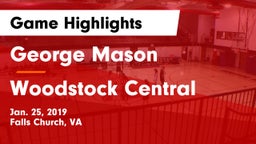 George Mason  vs Woodstock Central  Game Highlights - Jan. 25, 2019