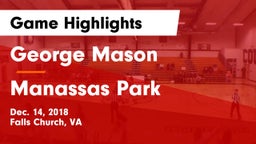 George Mason  vs Manassas Park Game Highlights - Dec. 14, 2018