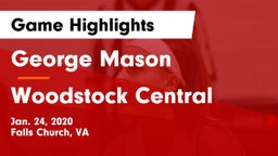 George Mason  vs Woodstock Central  Game Highlights - Jan. 24, 2020