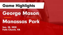 George Mason  vs Manassas Park  Game Highlights - Jan. 28, 2020